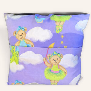 Bear ballerina reading pillow cover