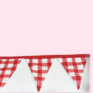 Red Check Xmas Bunting