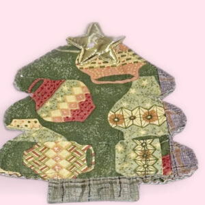 Rounded Xmas Tree Bunting x 6