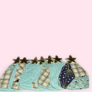 Blue & Green Xmas Tree Bunting x 7