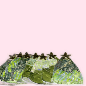 Green Christmas Tree Bunting x 7