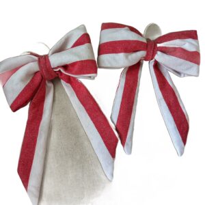 Red Striped Bows