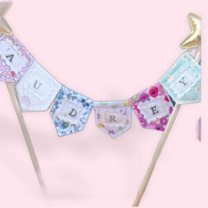 Party Princess Cake Bunting Toppers