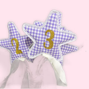 Magical Birthday Wand - Purple Gingham